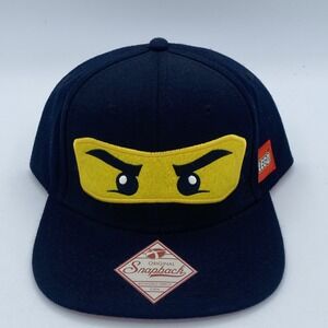 Lego‎ Ninjago Masters Of Spinjiizu Black & Red SnapBack Hat Acrylic & Wool-NEW